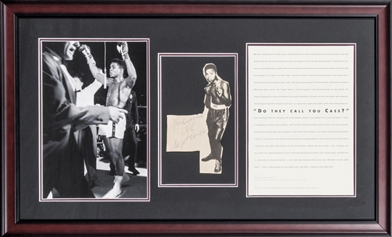 Muhammad Ali Signed Magazine Page in 29x18 Framed Display (JSA)